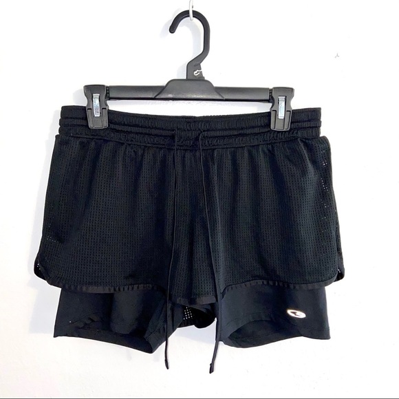 🌈Champion Duo Dry Athletic Black Shorts Size L - Picture 1 of 5